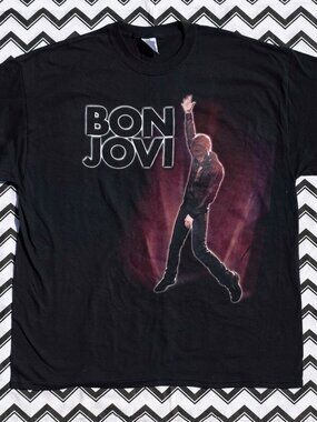 -XL- BON JOVI Icon Shirt | Mens Womens Hard Rock Band Merchandise Apparel